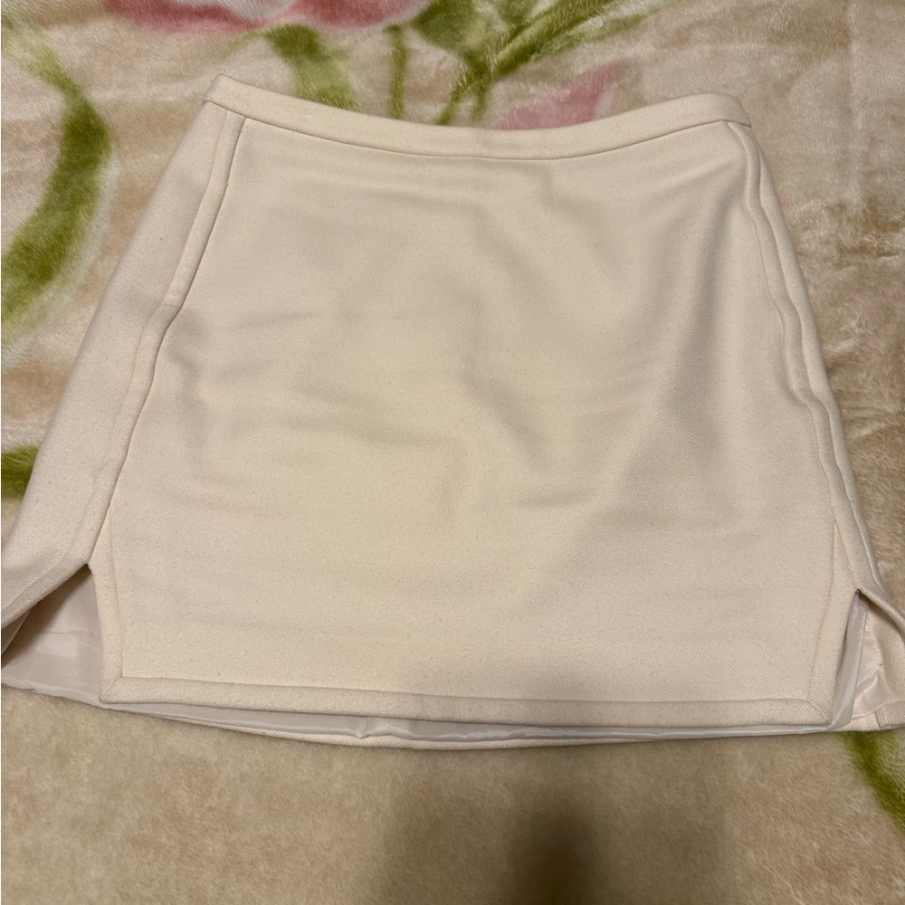 J. Crew Cream Wool Mini Skirt size 10